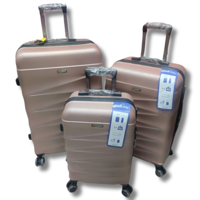 premium 3-piece lightweight fiber luggage set